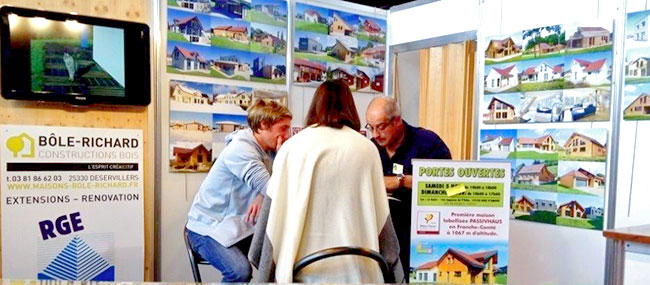 Les maisons bois Bole Richard étaient présentes au salon de l'habitat de Gex 2017